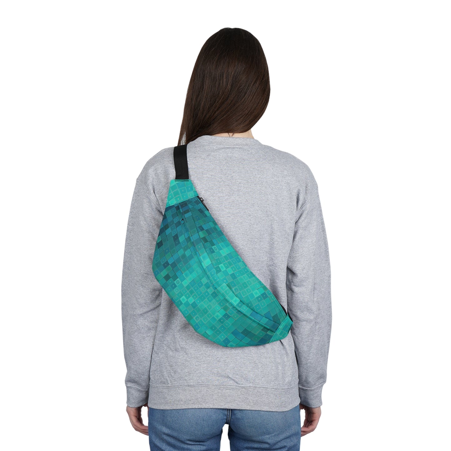 Large Fanny Pack - Tiled Turq