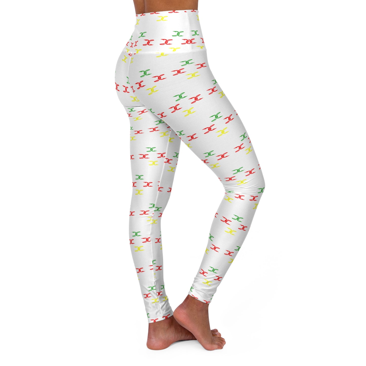 High Waisted Leggings - Rasta