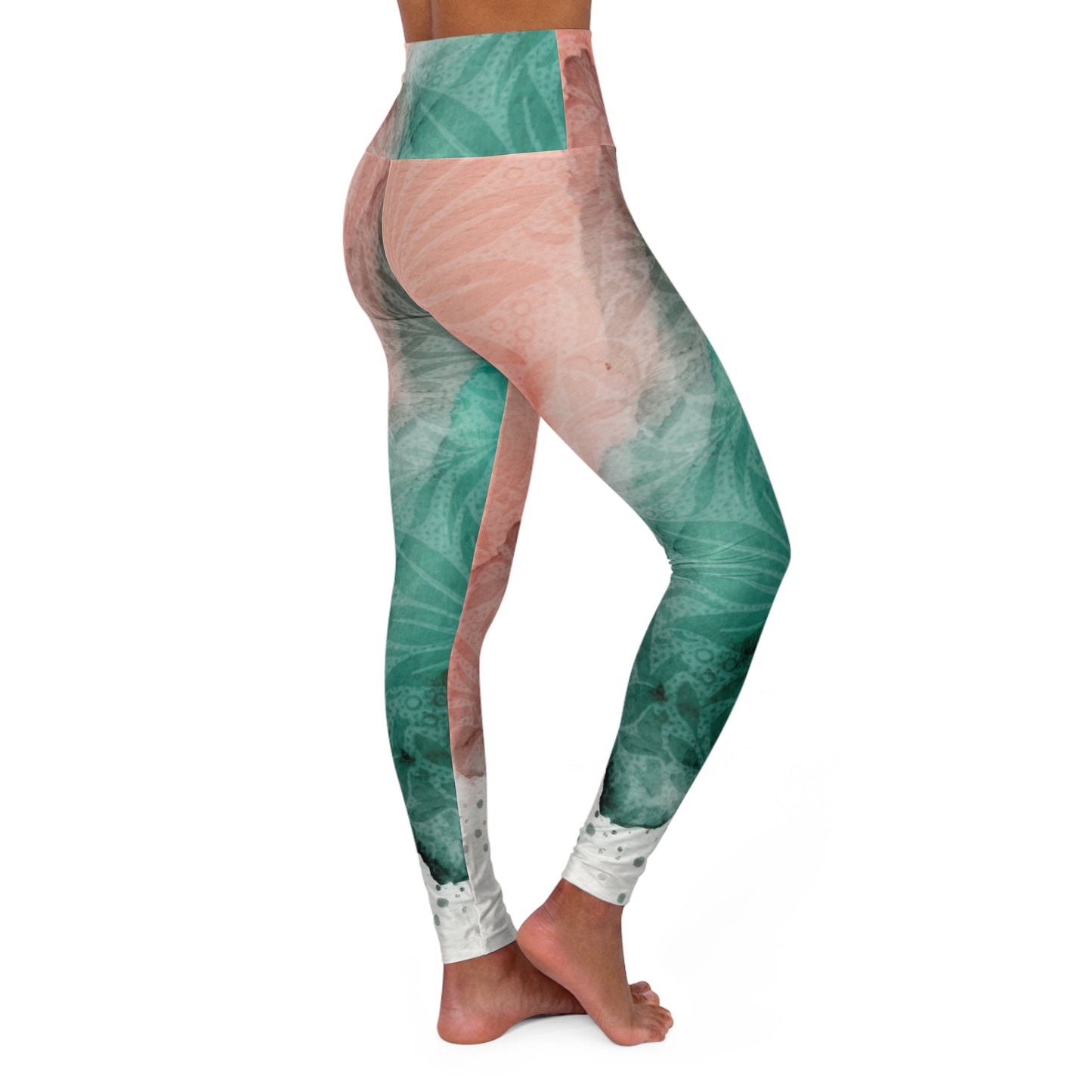 High Waisted Leggings - Full On Floral