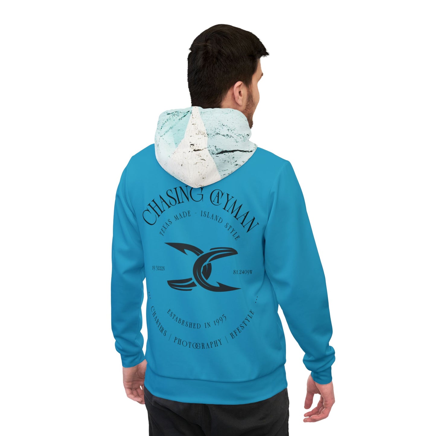 Hoodie | Turq & Caribbean Time Accents | Branded