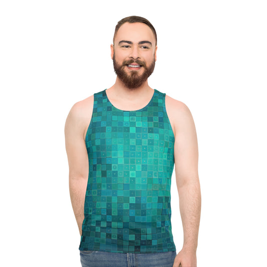 Tank Top - Tiled Turq