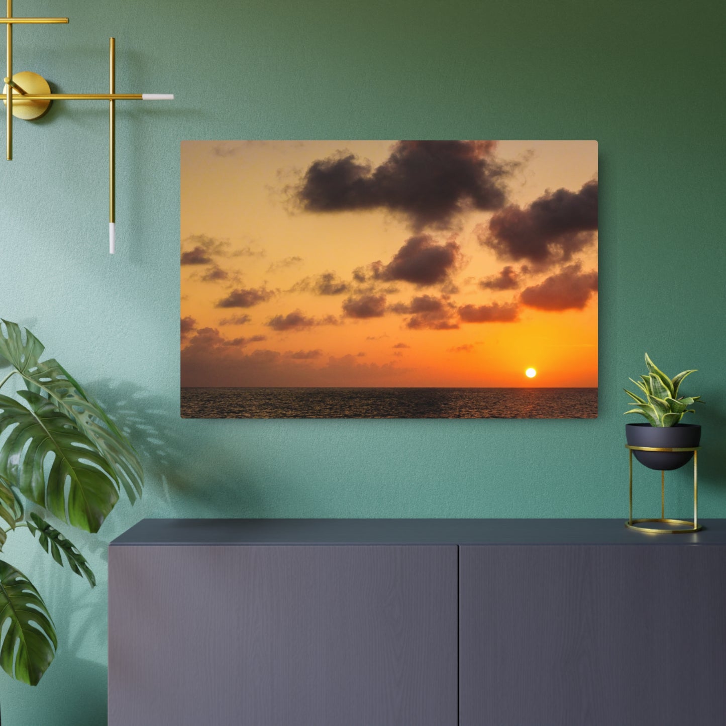 "Orange Peel Sunset" Metal Print