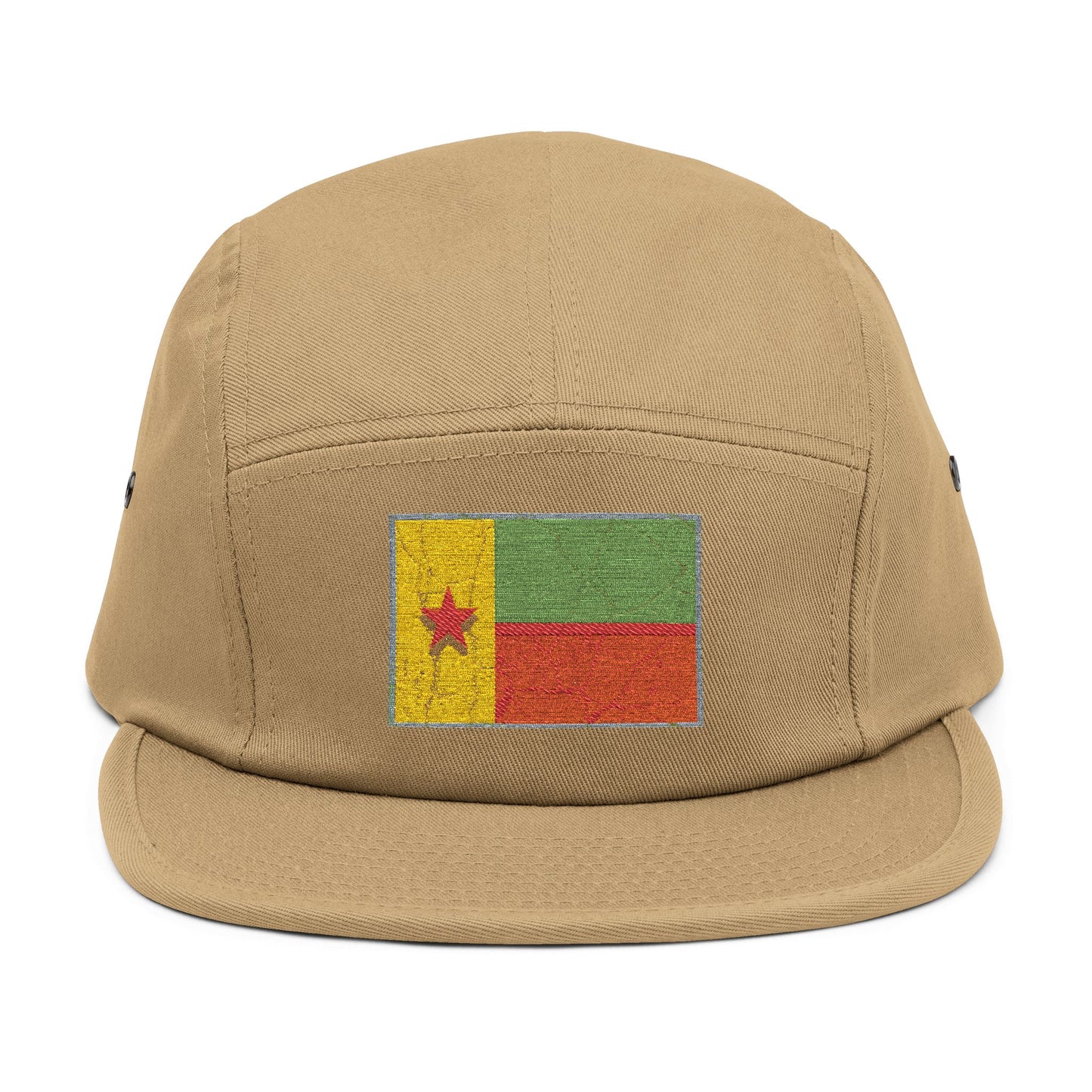 Embroidered 5 Panel Cap - Celebrate Cameroon Pride with Flag Design