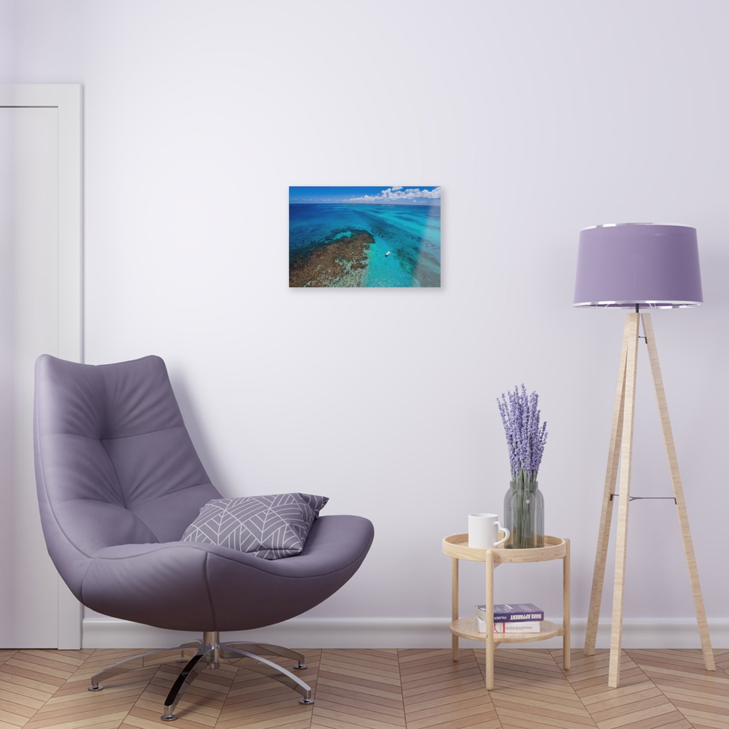 Acrylic Wall Art - Ariel Shot - Beautiful Waters of the North Sound, Grand Cayman