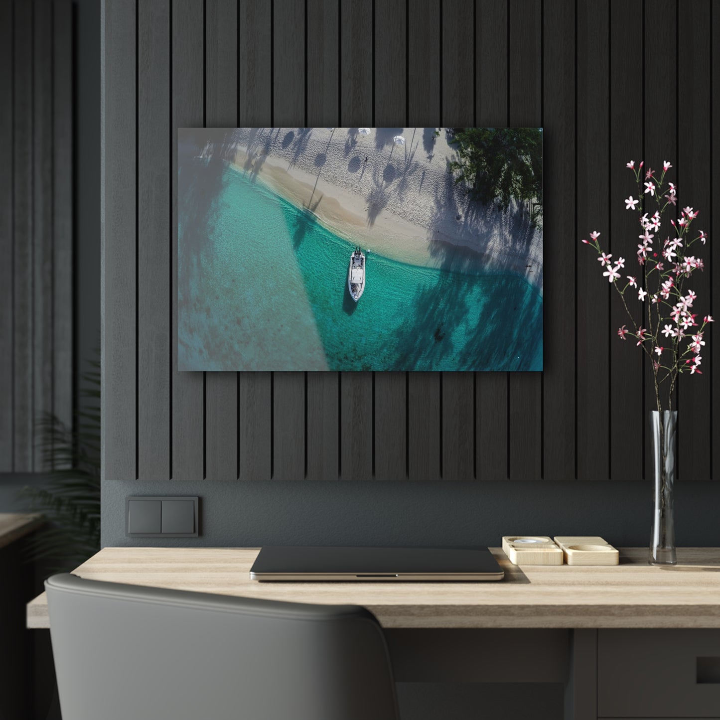 Acrylic Wall Art - True Island Style Boat to Beach Service