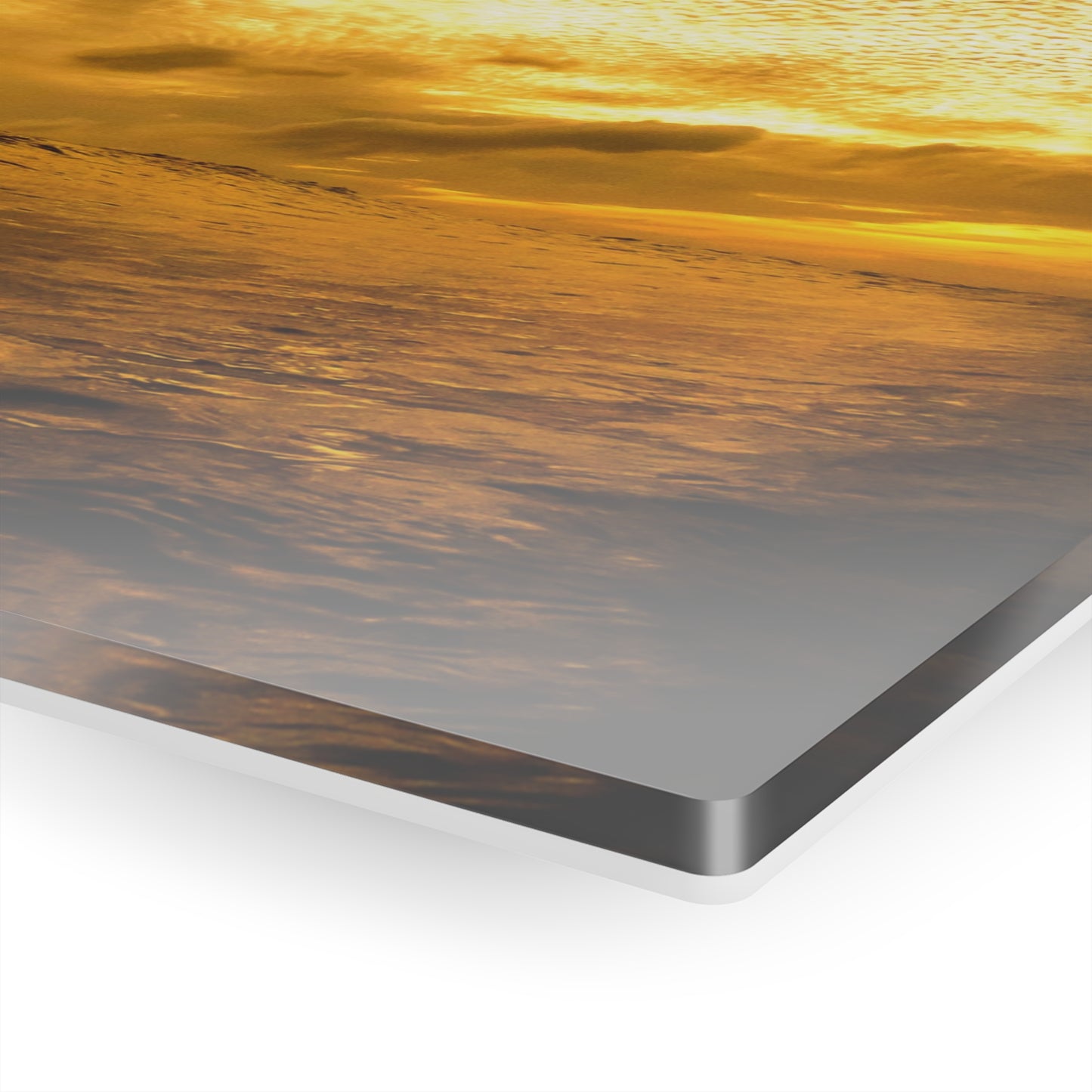Acrylic Wall Art: Local Surfer Takes a Line on a Wave into the Sunset