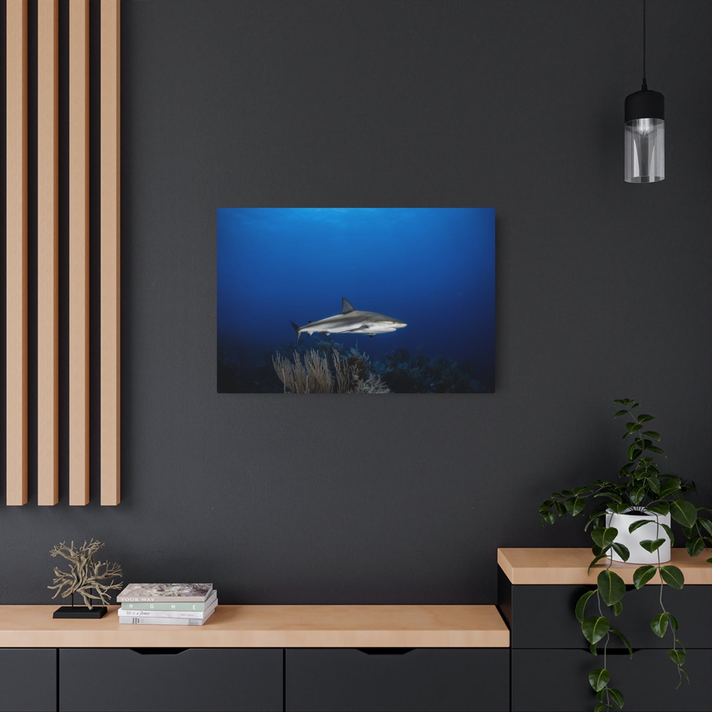 "Shark Center" Metal Print