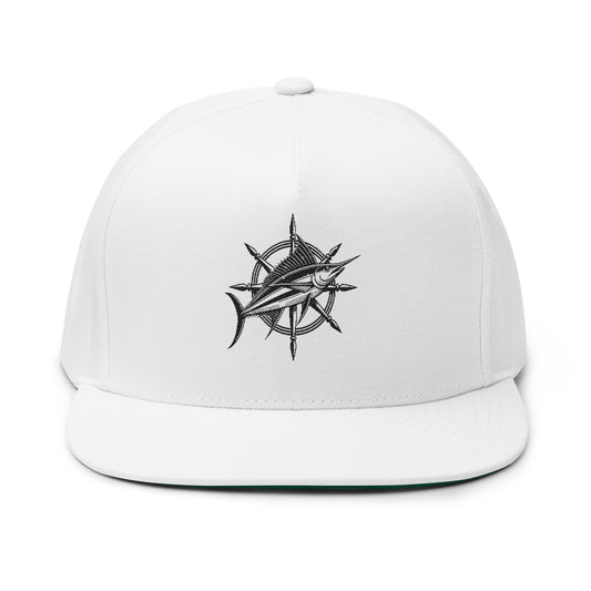 Camouflage Flat Bill Cap - Stylish Embroidered Snapback for Outdoor Adventures