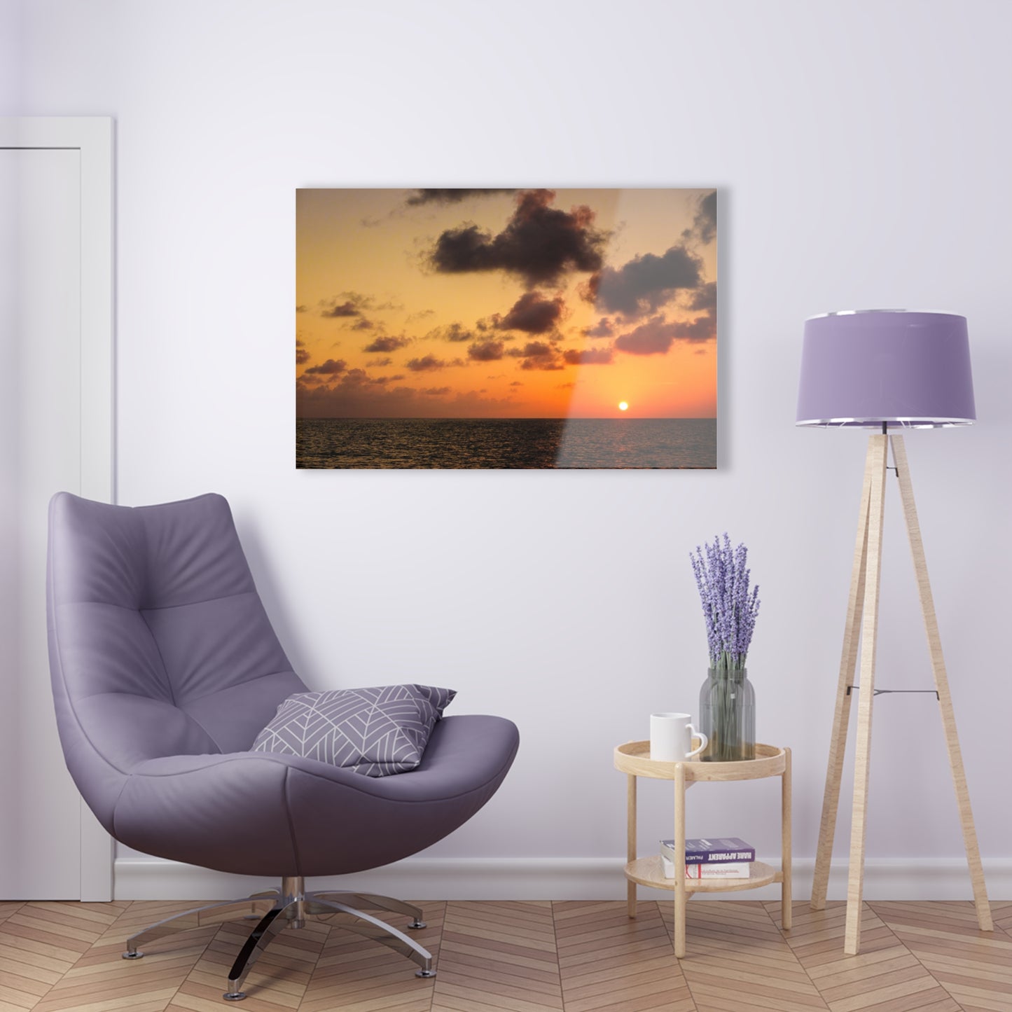 Acrylic Wall Art - Orange Peel Sunset, West Side - Grand Cayman