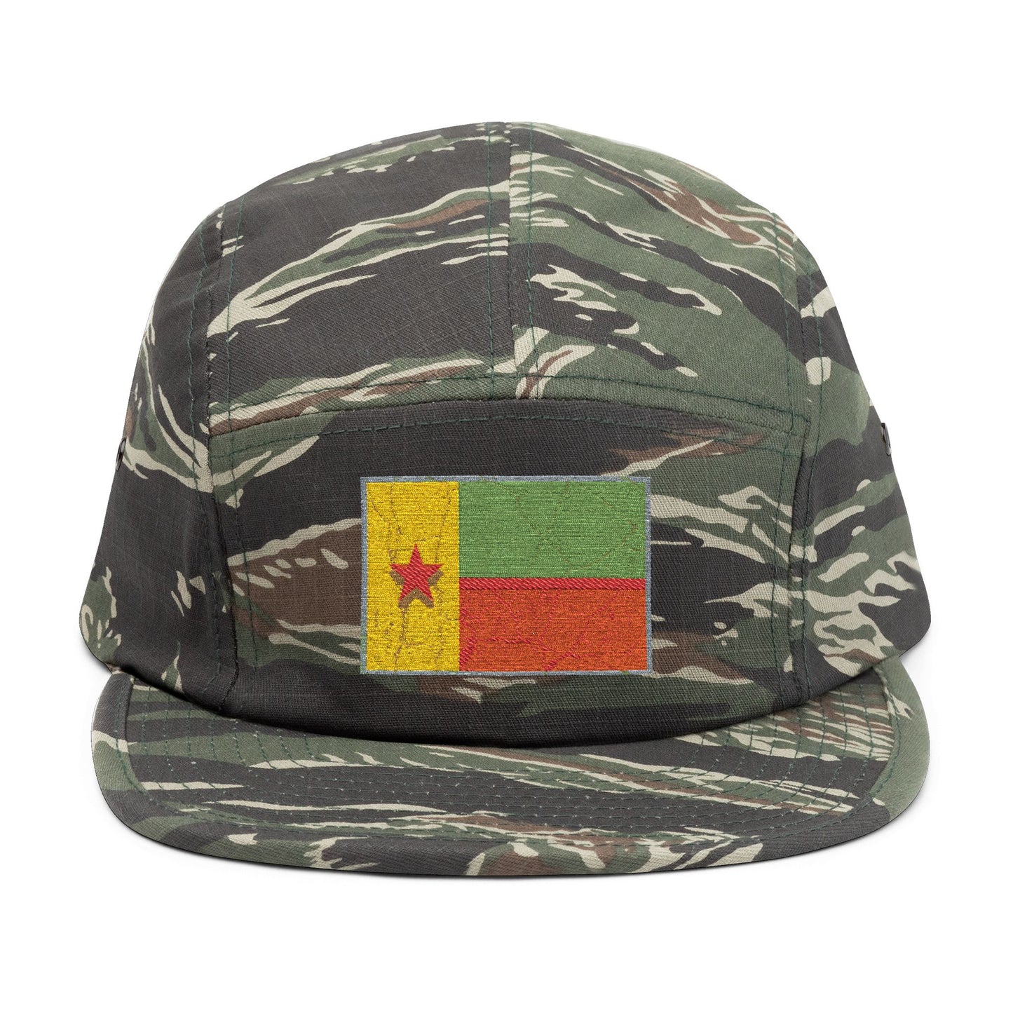 Embroidered 5 Panel Cap - Celebrate Cameroon Pride with Flag Design