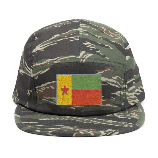 Embroidered 5 Panel Cap - Celebrate Cameroon Pride with Flag Design