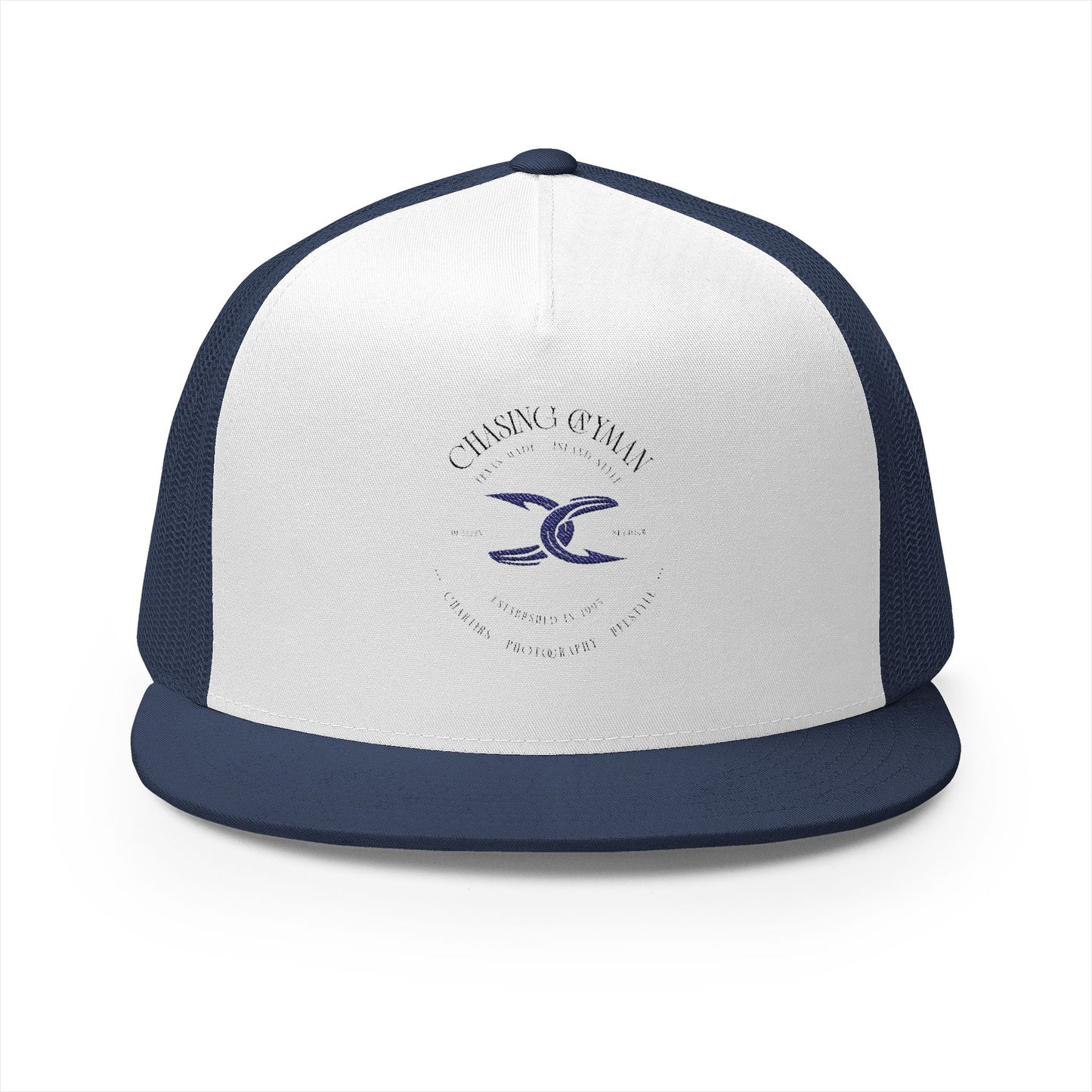 Copy of Copy of Embroidered 5 Panel Trucker Cap - Stylish Green & White Cap for Outdoor Fun