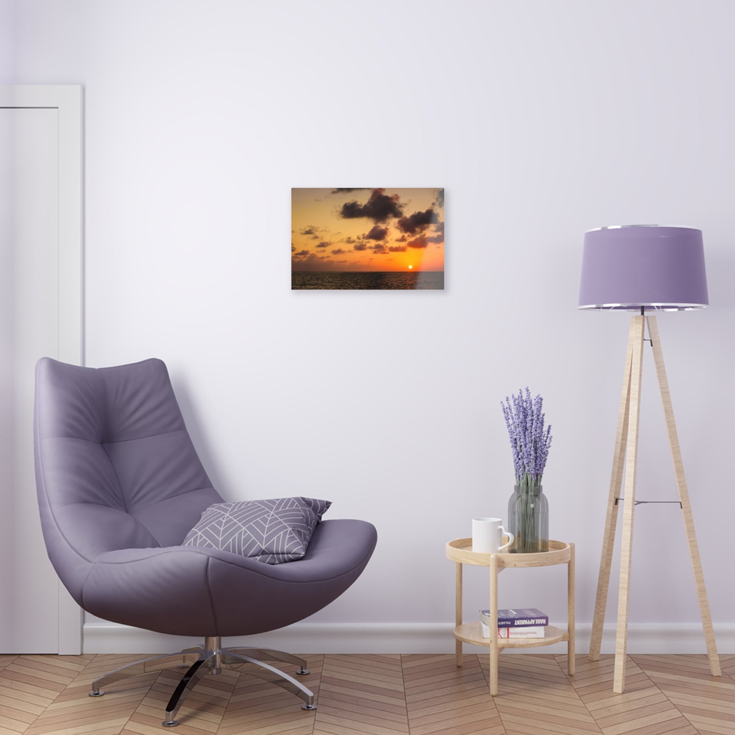 Acrylic Wall Art - Orange Peel Sunset, West Side - Grand Cayman