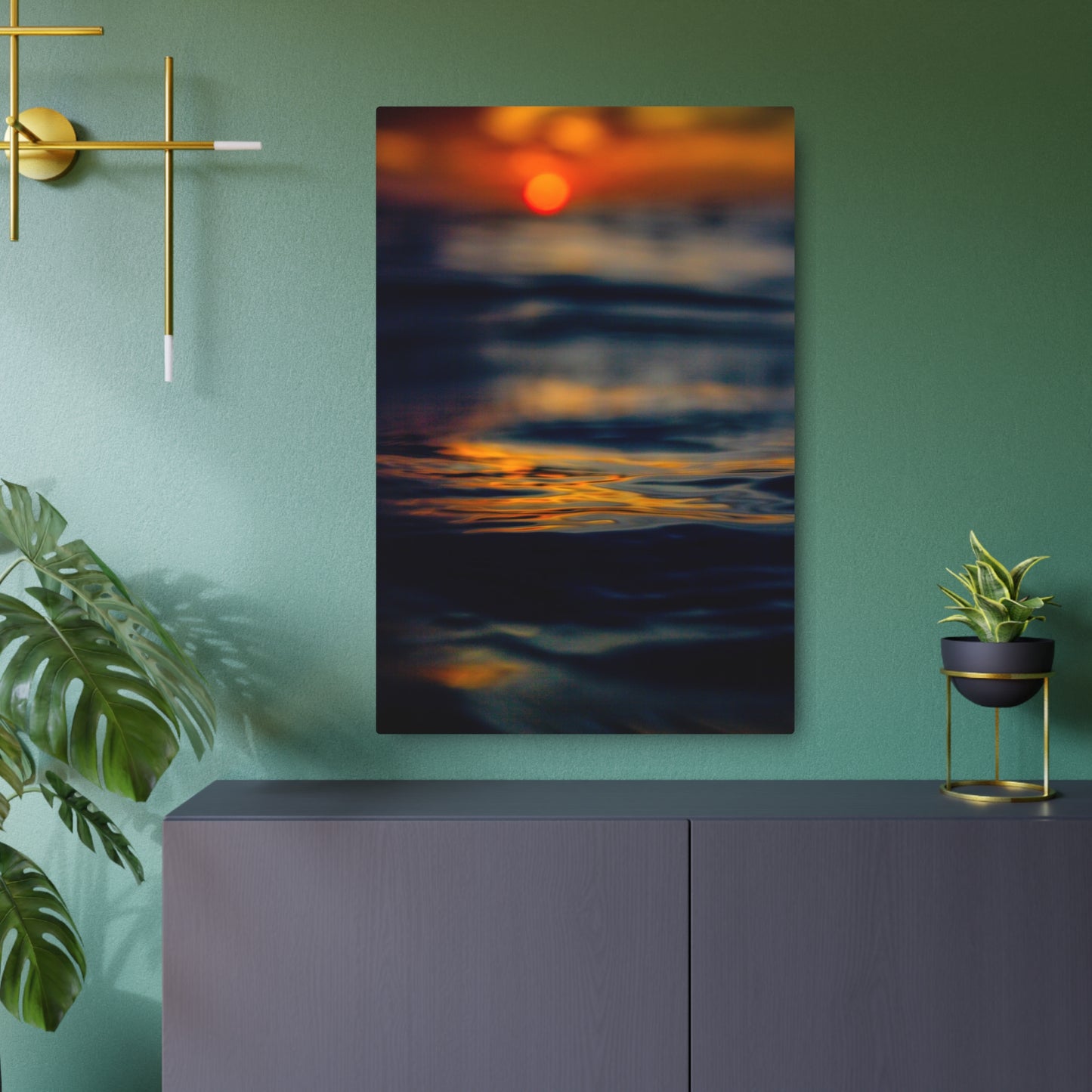 Acrylic Wall Art - Sunrise Ocean Water Textures