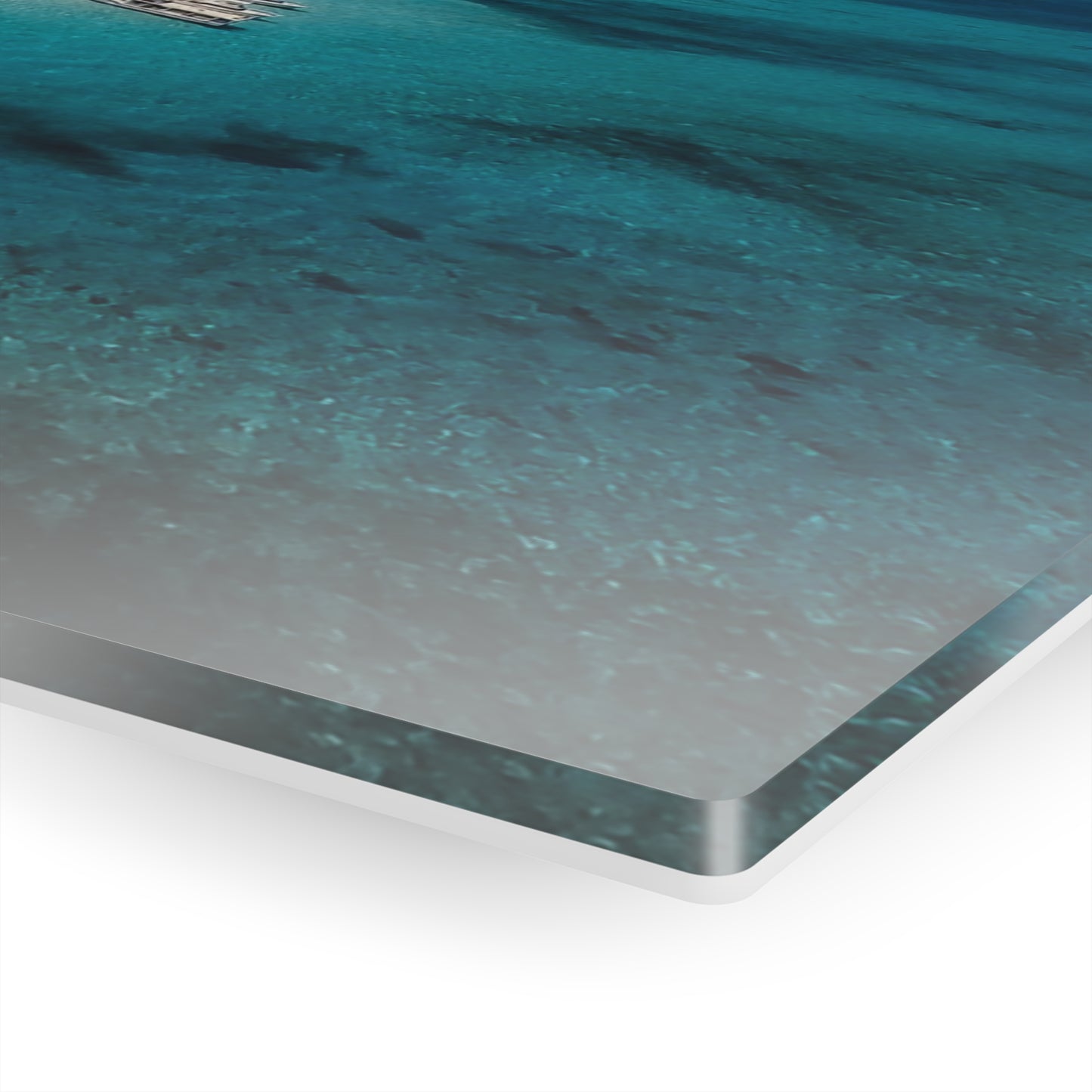 Acrylic Wall Art - Ariel Shot Crystal Clear Water Stingray City Grand Cayman