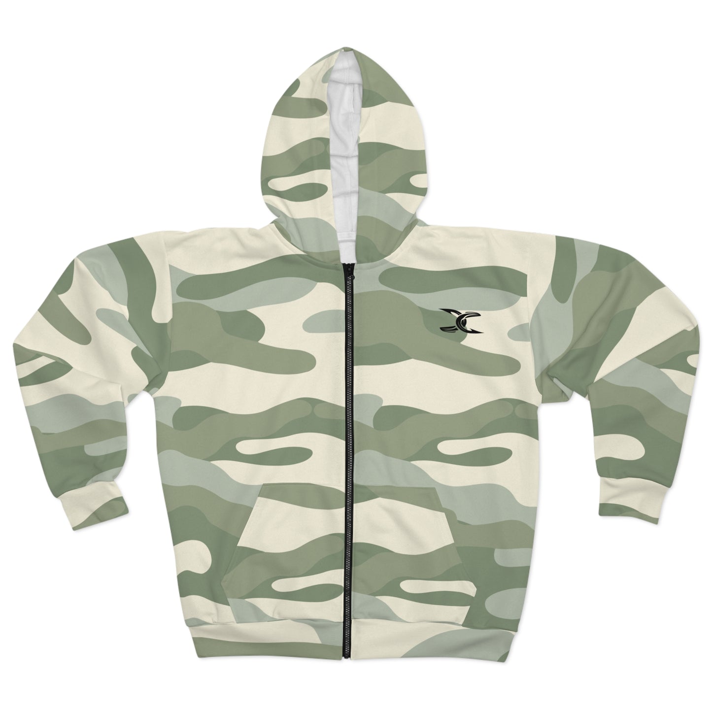 Camo Fish Hoodie - We Like Em Thick Unisex Zip Hoodie