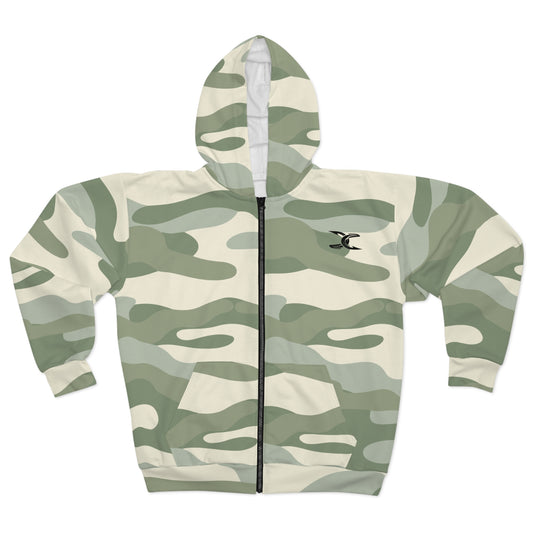 Camo Fish Hoodie - We Like Em Thick Unisex Zip Hoodie
