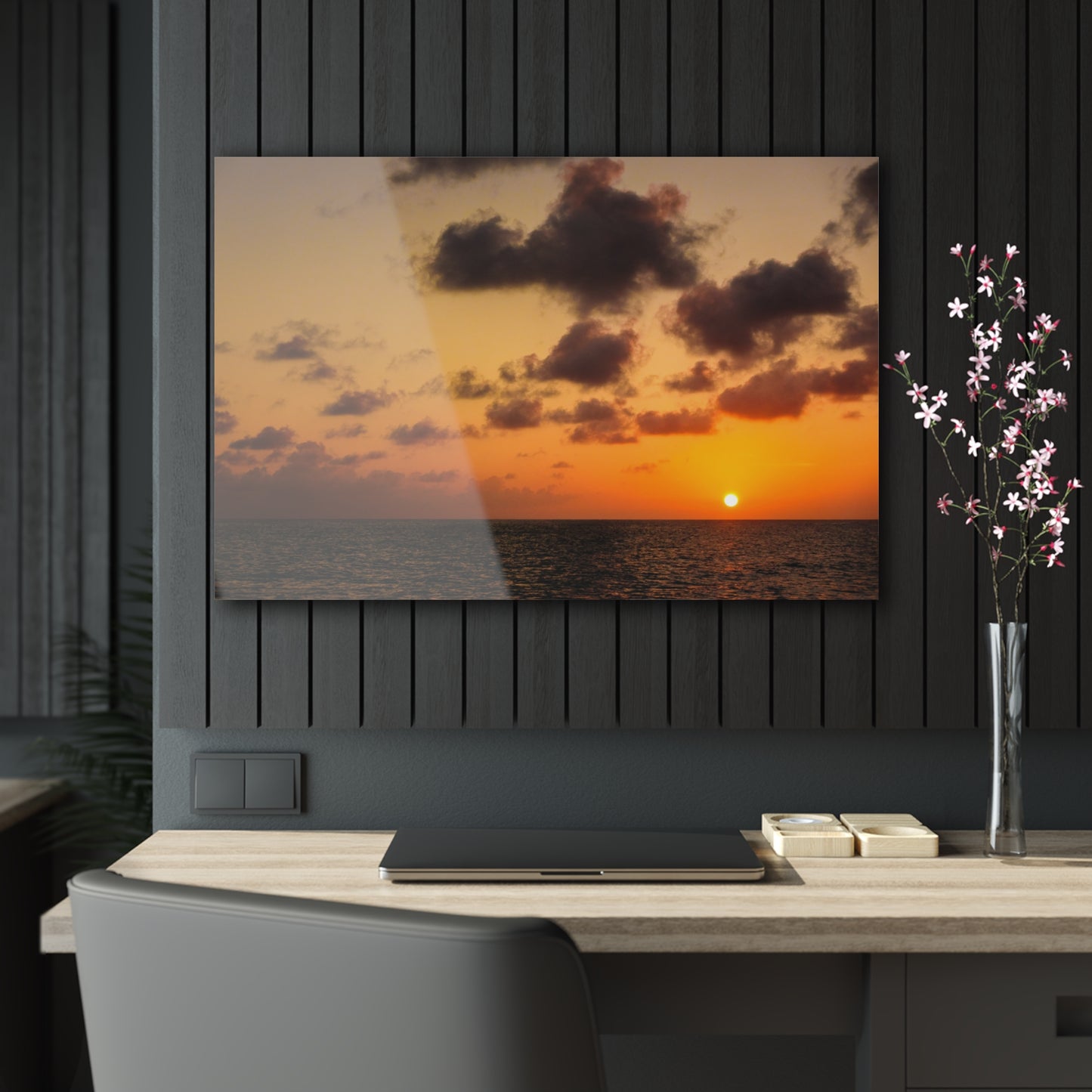 Acrylic Wall Art - Orange Peel Sunset, West Side - Grand Cayman