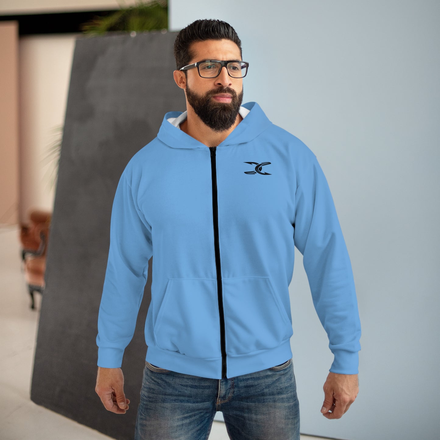 Hoodie - Blue - Branded