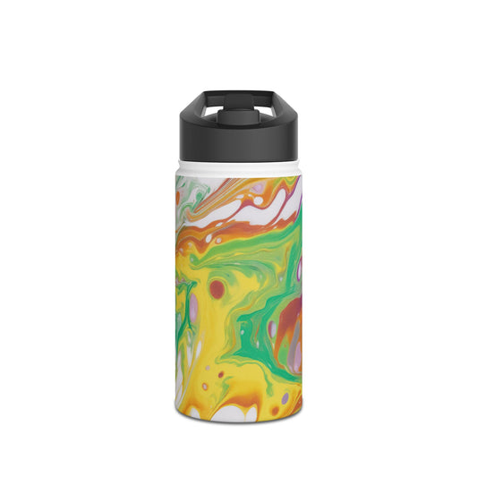 Vibrant Marble Design Stainless Steel Water Bottle - Eco-Friendly Hydration