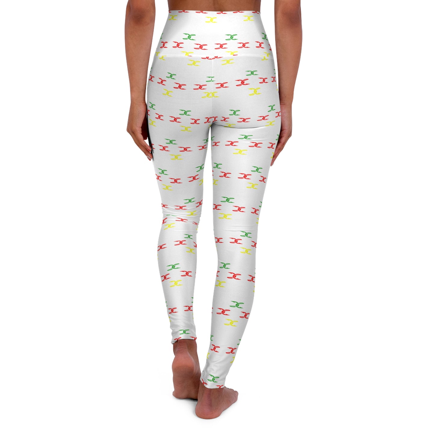High Waisted Leggings - Rasta