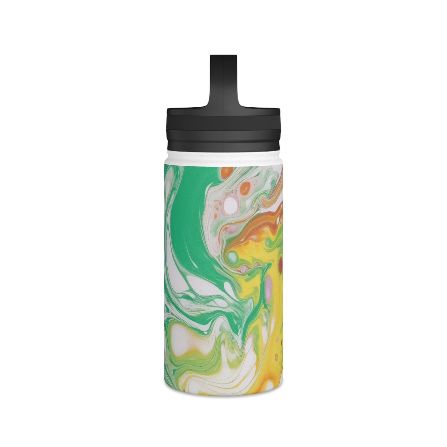 Colorful Marble Stainless Steel Water Bottle with Handle Lid