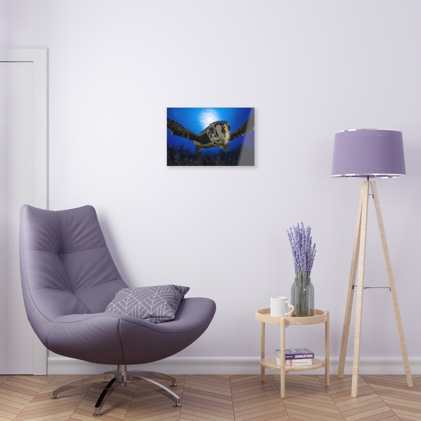 Acrylic Wall Art - Hawksbill Turtle Close Up Grand Cayman