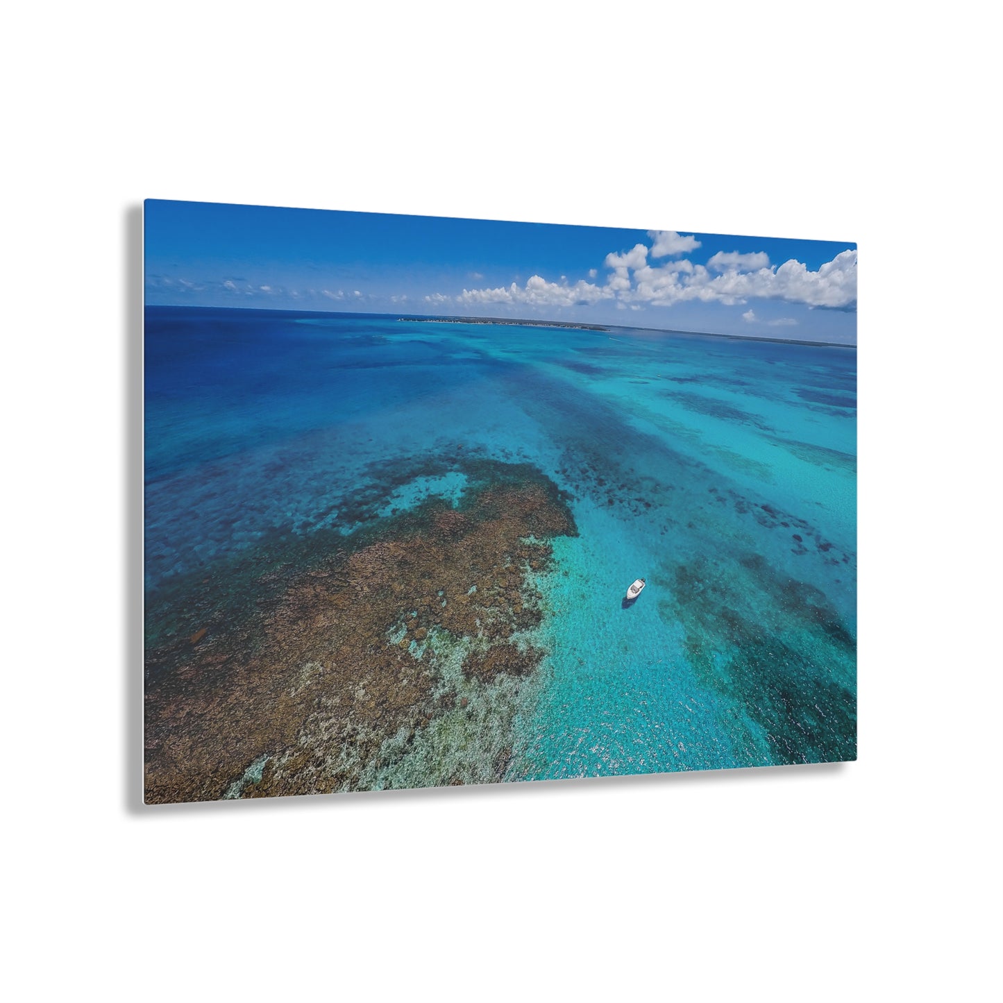 Acrylic Wall Art - Ariel Shot - Beautiful Waters of the North Sound, Grand Cayman