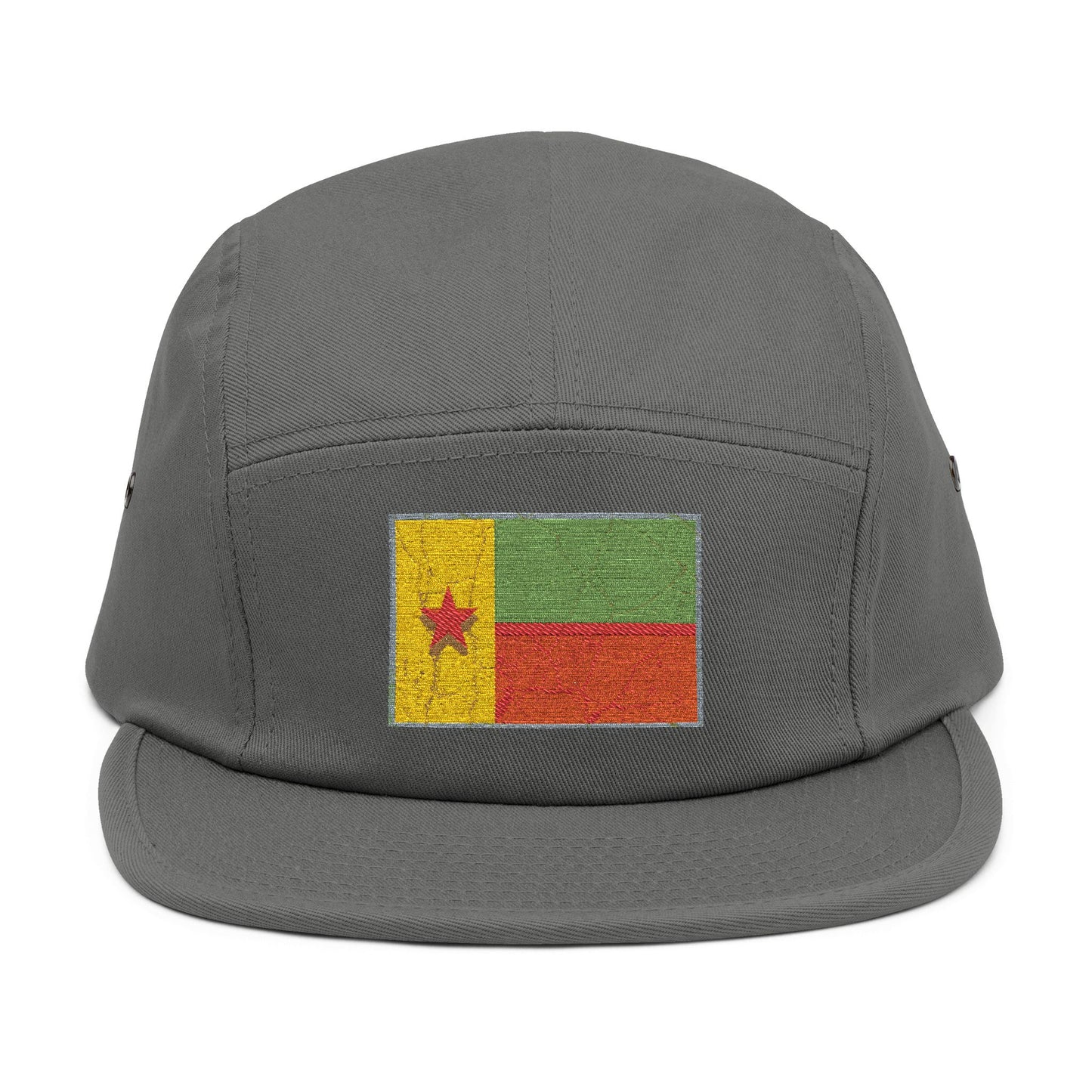 Embroidered 5 Panel Cap - Celebrate Cameroon Pride with Flag Design