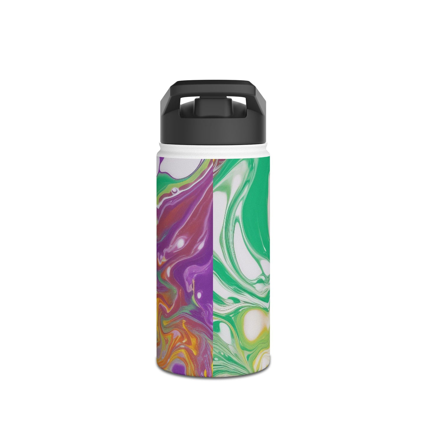 Vibrant Marble Design Stainless Steel Water Bottle - Eco-Friendly Hydration