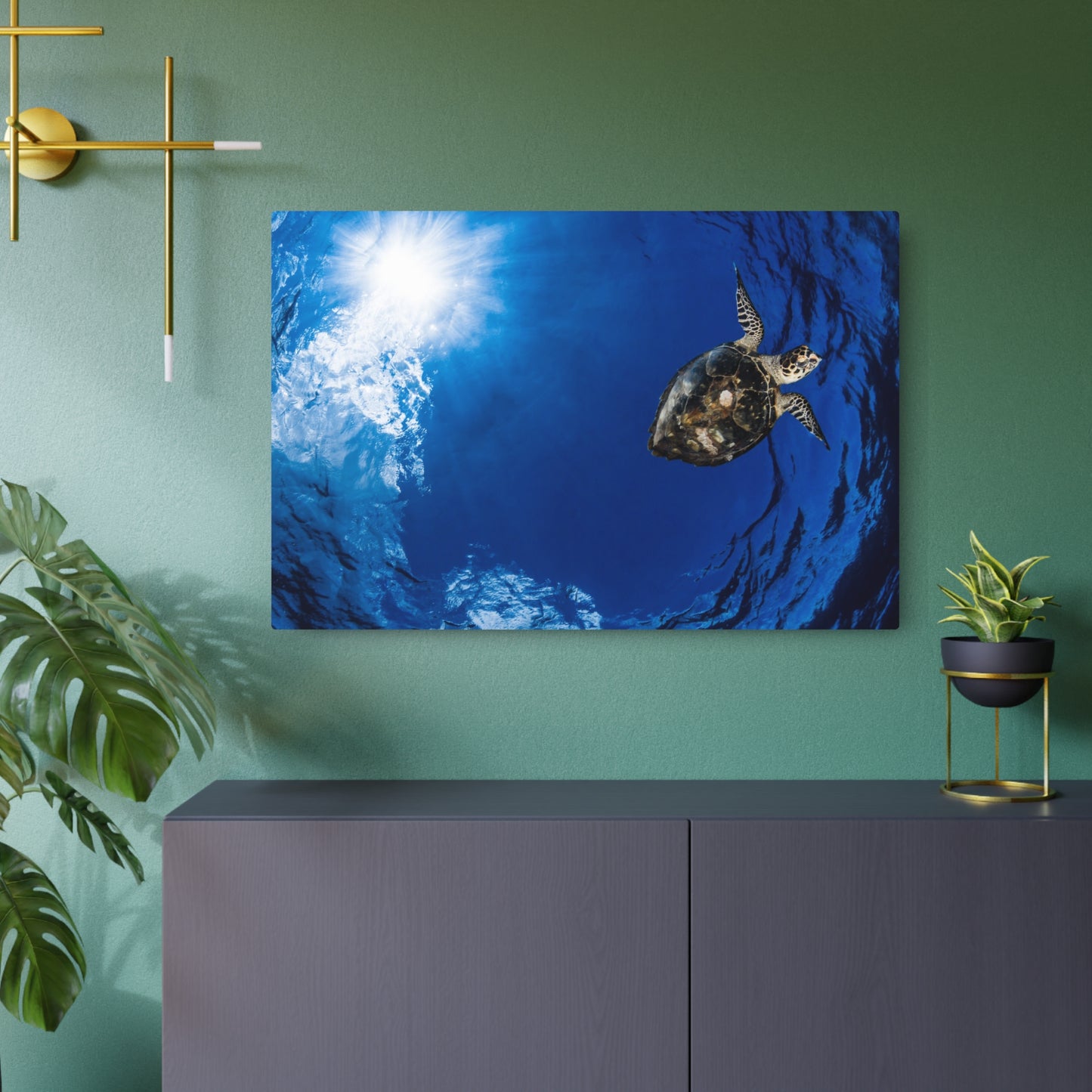 "Turtle In The Sky" Metal Print