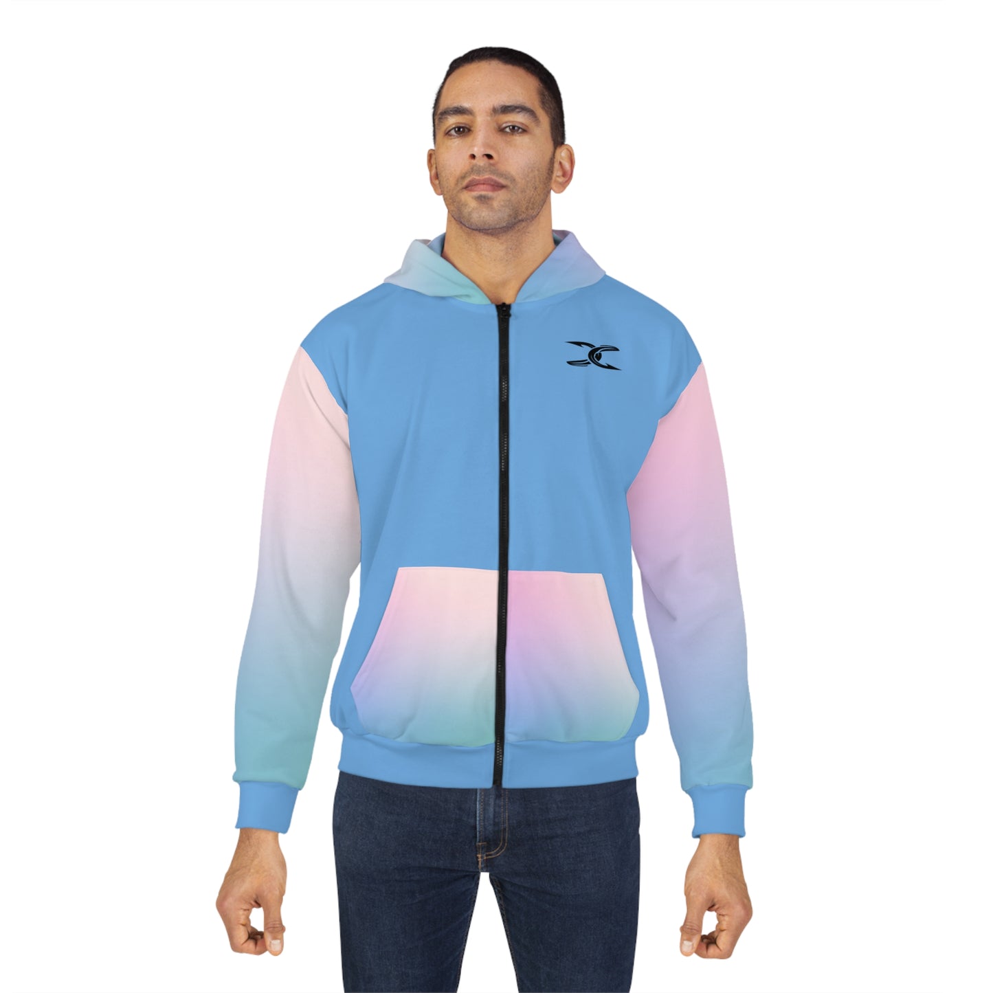 Hoodie - Turq & Cotton Candy - Branded