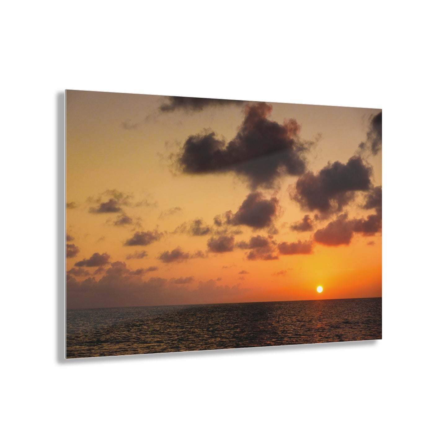 Acrylic Wall Art - Orange Peel Sunset, West Side - Grand Cayman