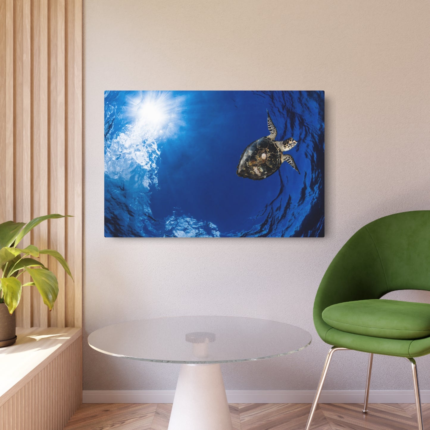 "Turtle In The Sky" Metal Print