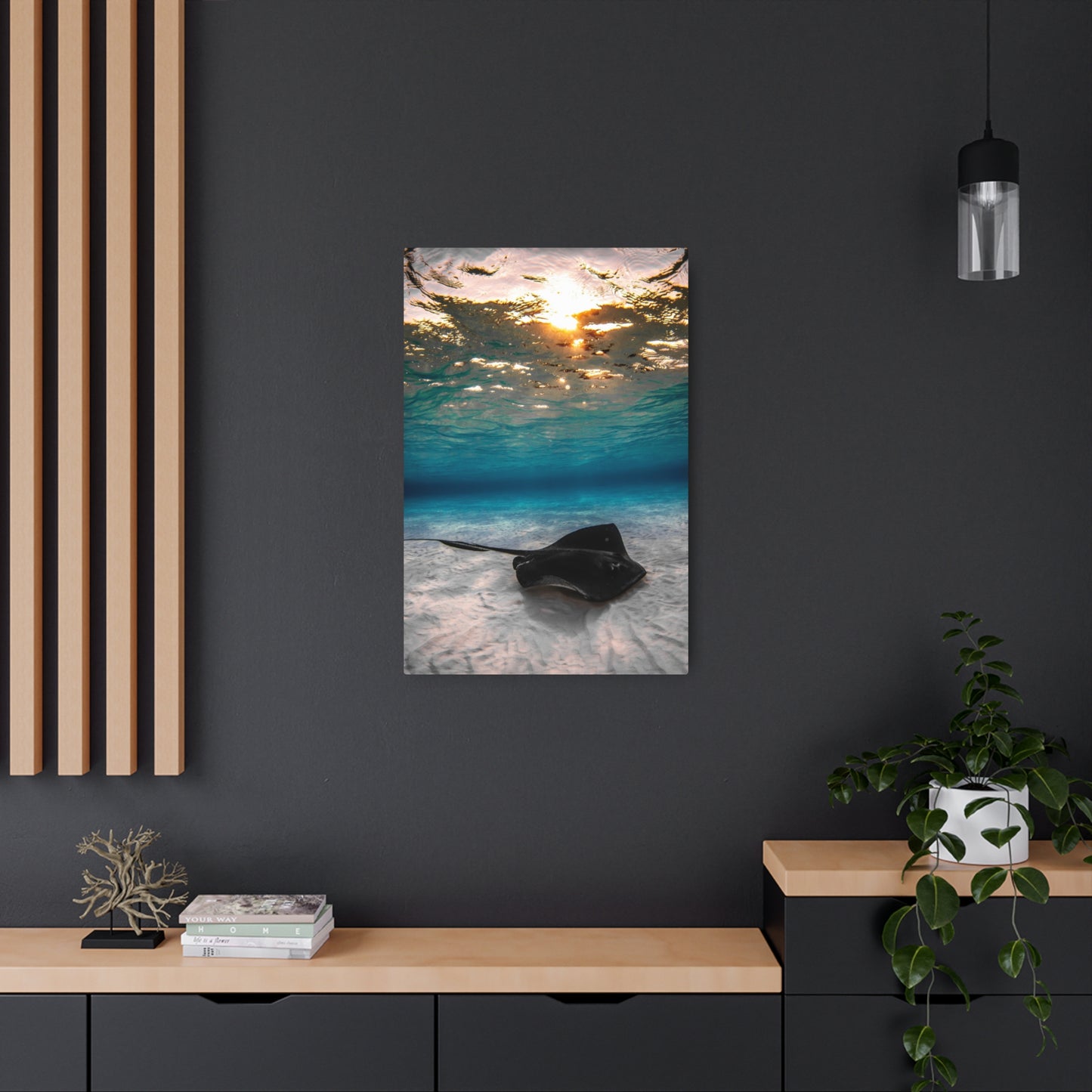 "Stingray Sunrise" Metal Print