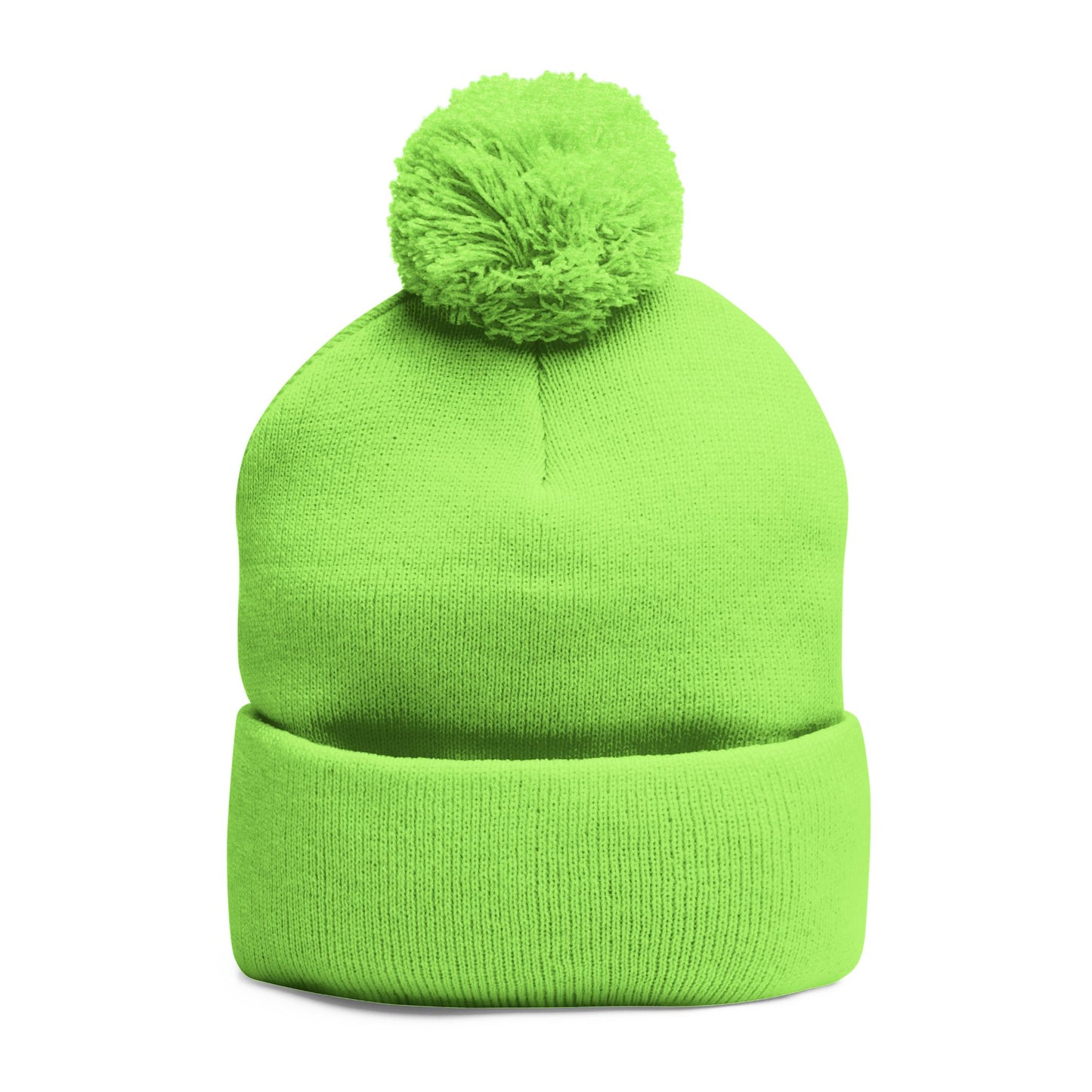 Cozy Pom-Pom Knit Cap with Embroidery - Perfect Winter Accessory