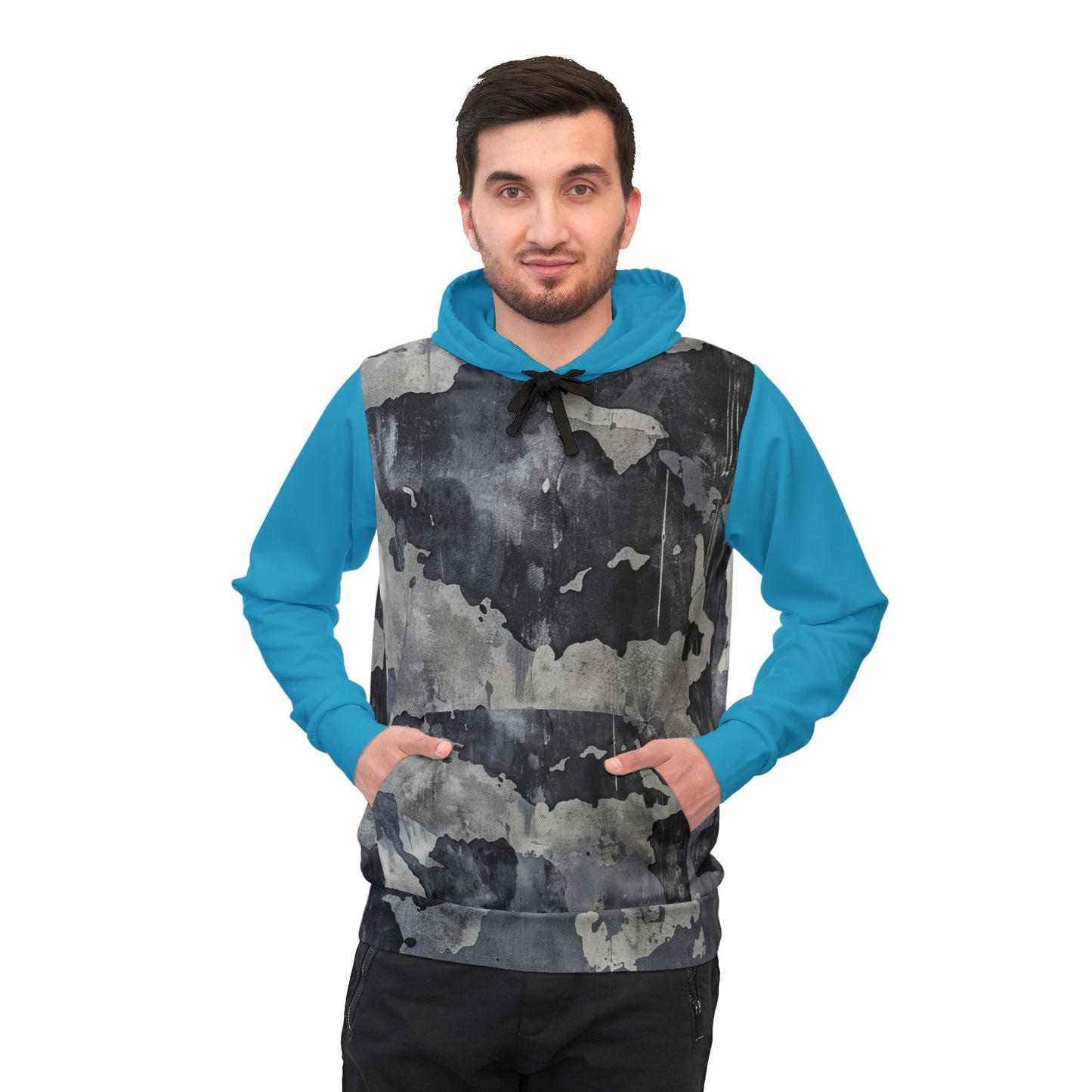 Hoodie | Grey & Blue | Branded