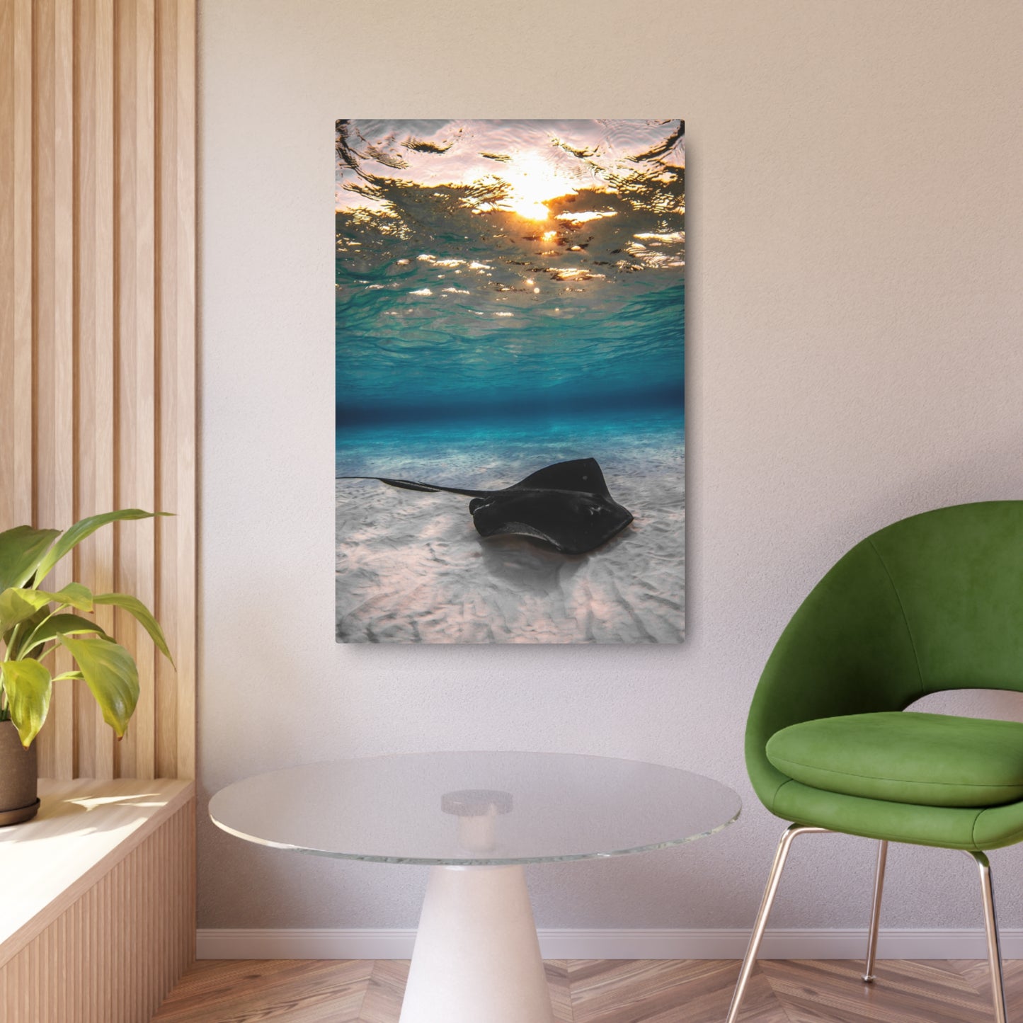 "Stingray Sunrise" Metal Print