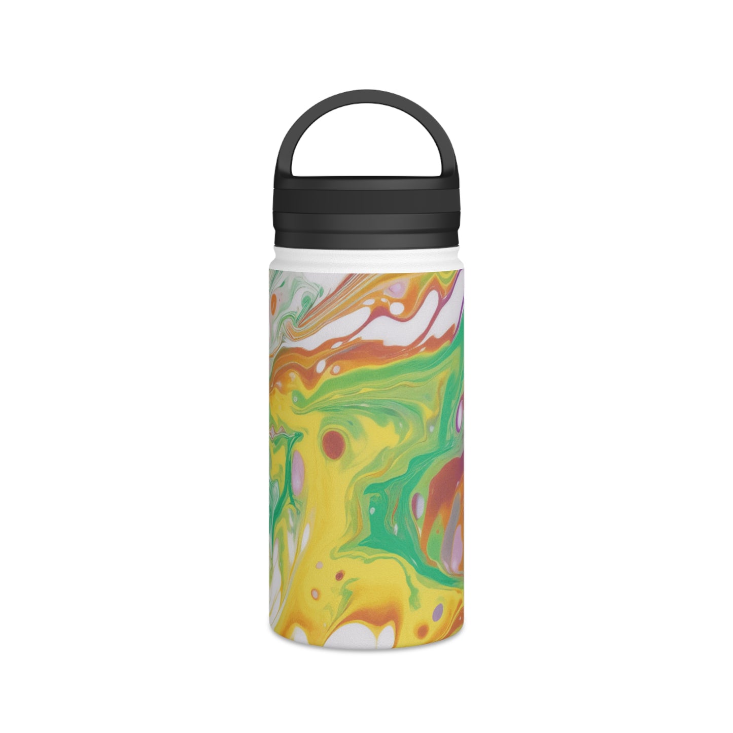 Colorful Marble Stainless Steel Water Bottle with Handle Lid