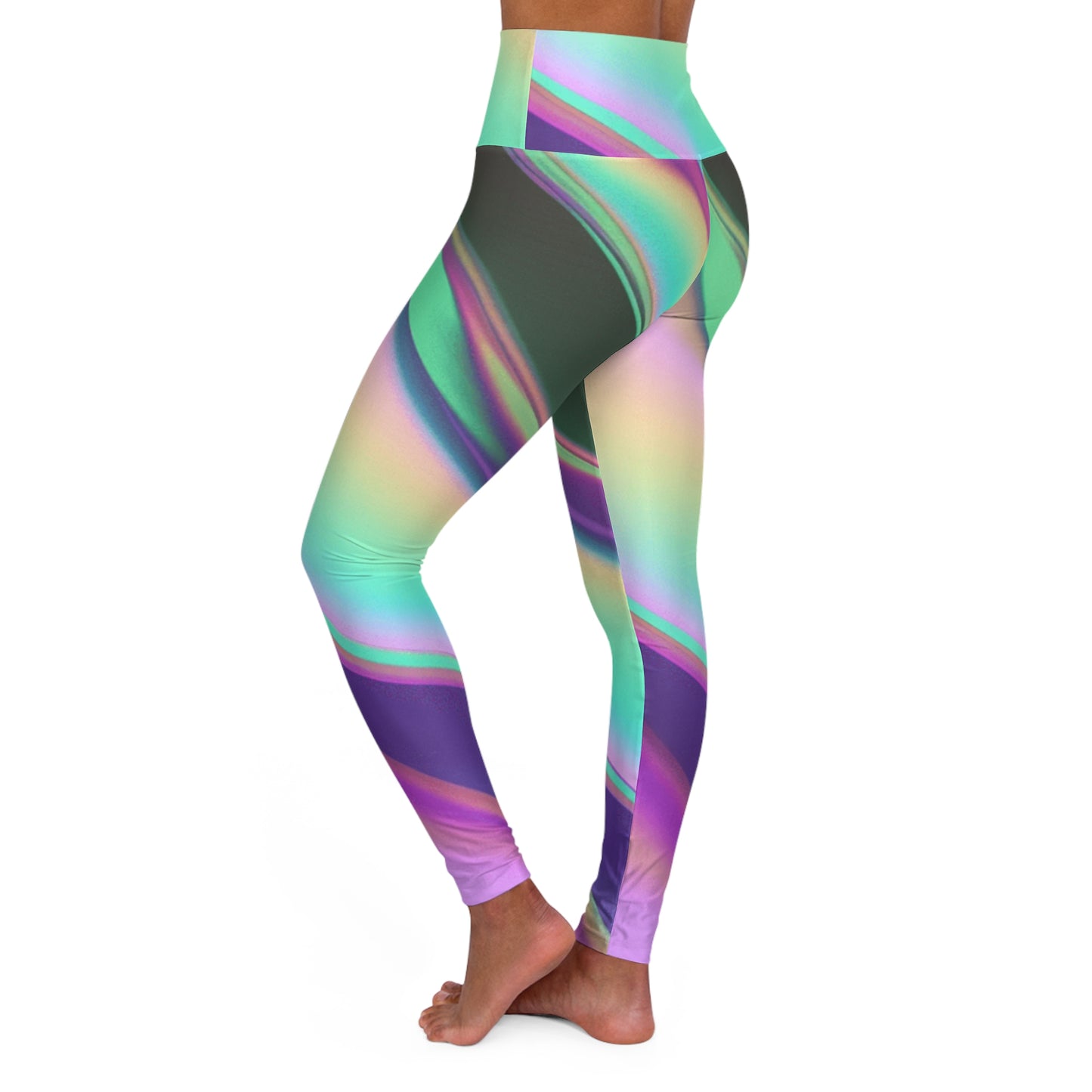 High Waisted Leggings - Electric