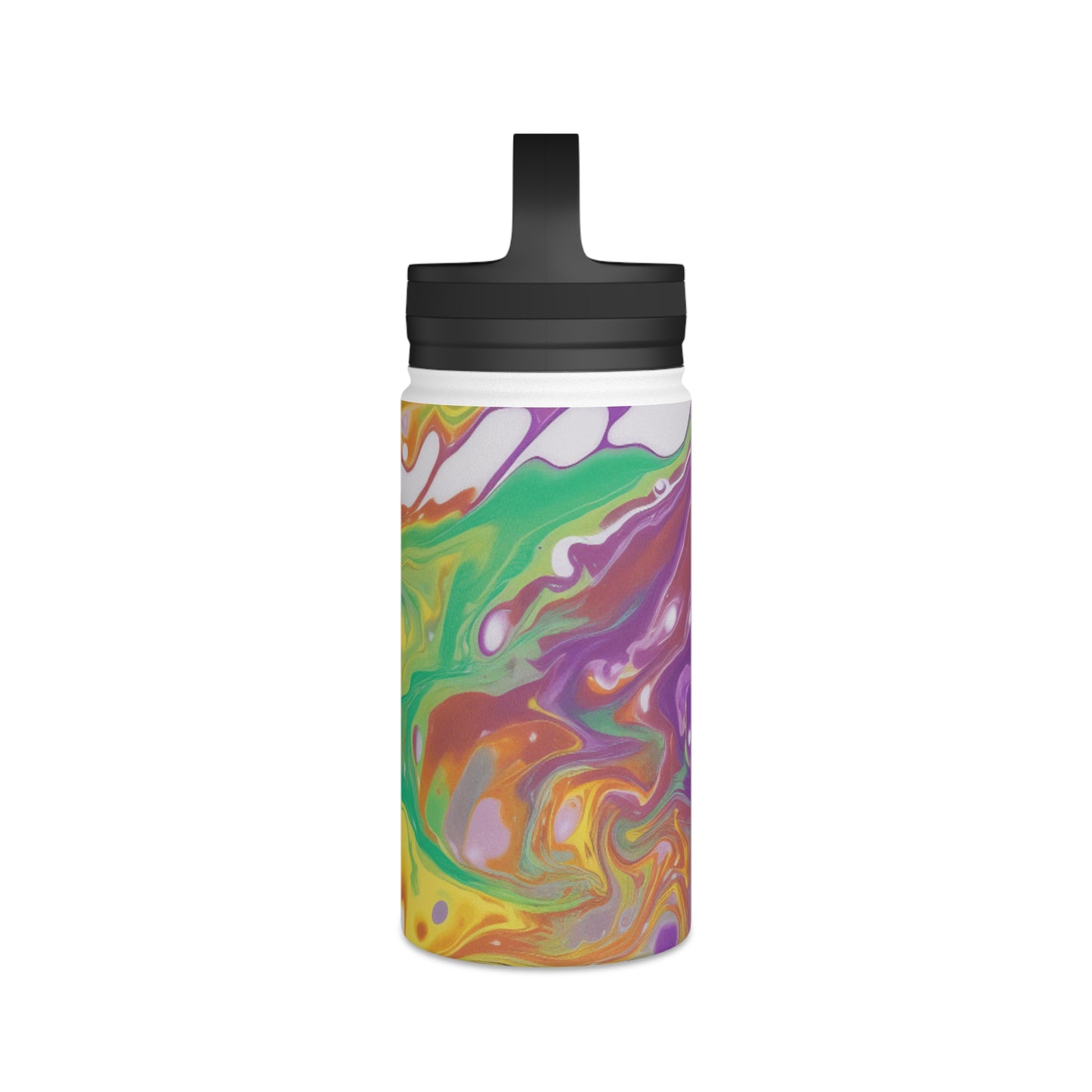 Colorful Marble Stainless Steel Water Bottle with Handle Lid