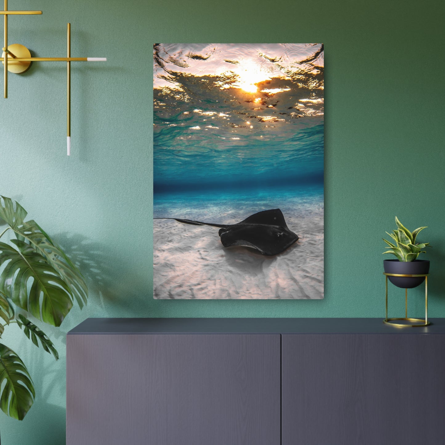 "Stingray Sunrise" Metal Print
