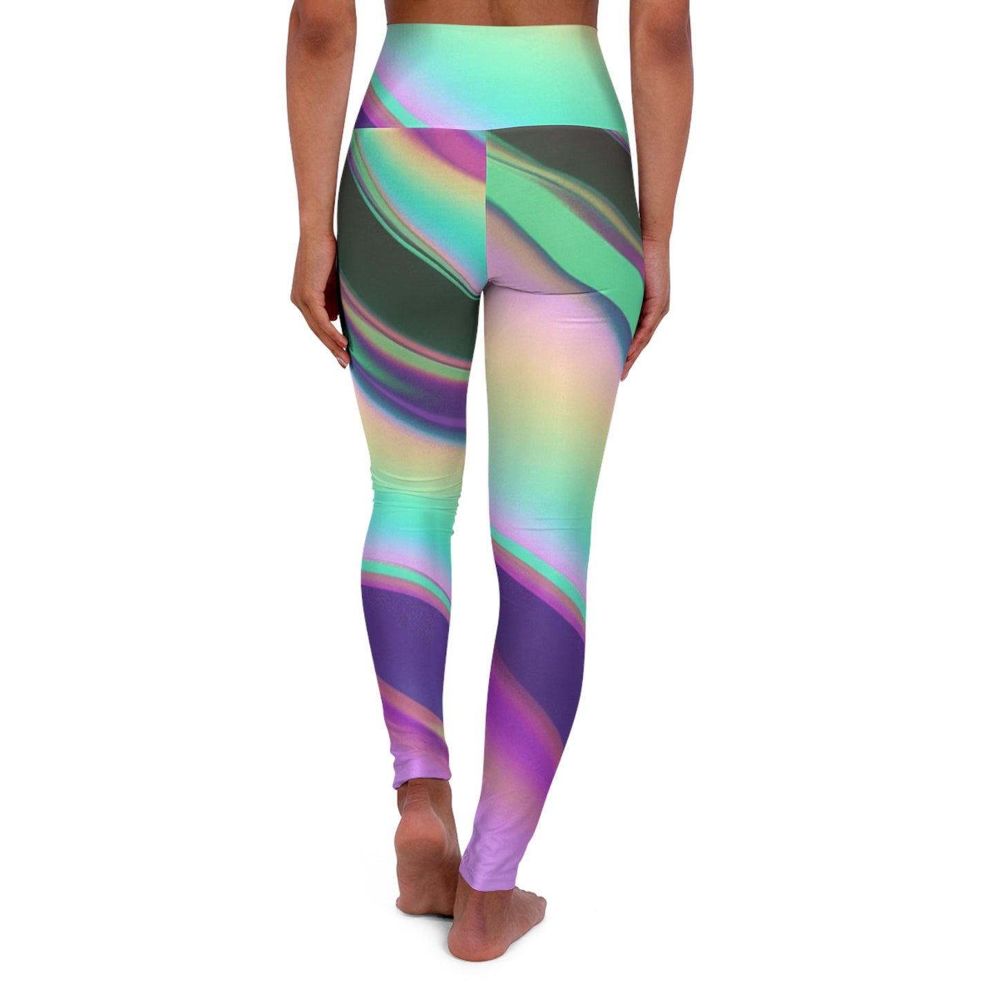 High Waisted Leggings - Electric
