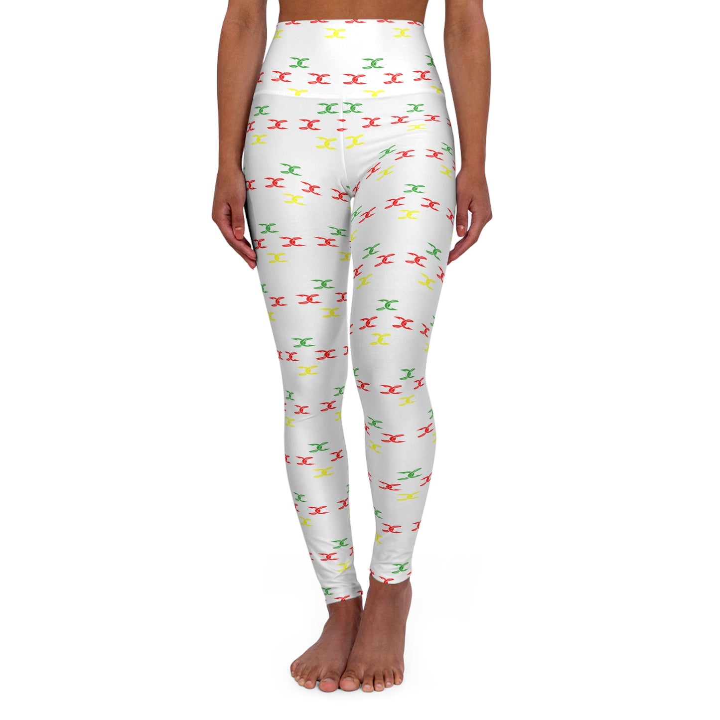 High Waisted Leggings - Rasta