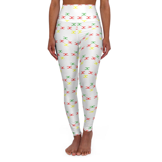 High Waisted Leggings - Rasta