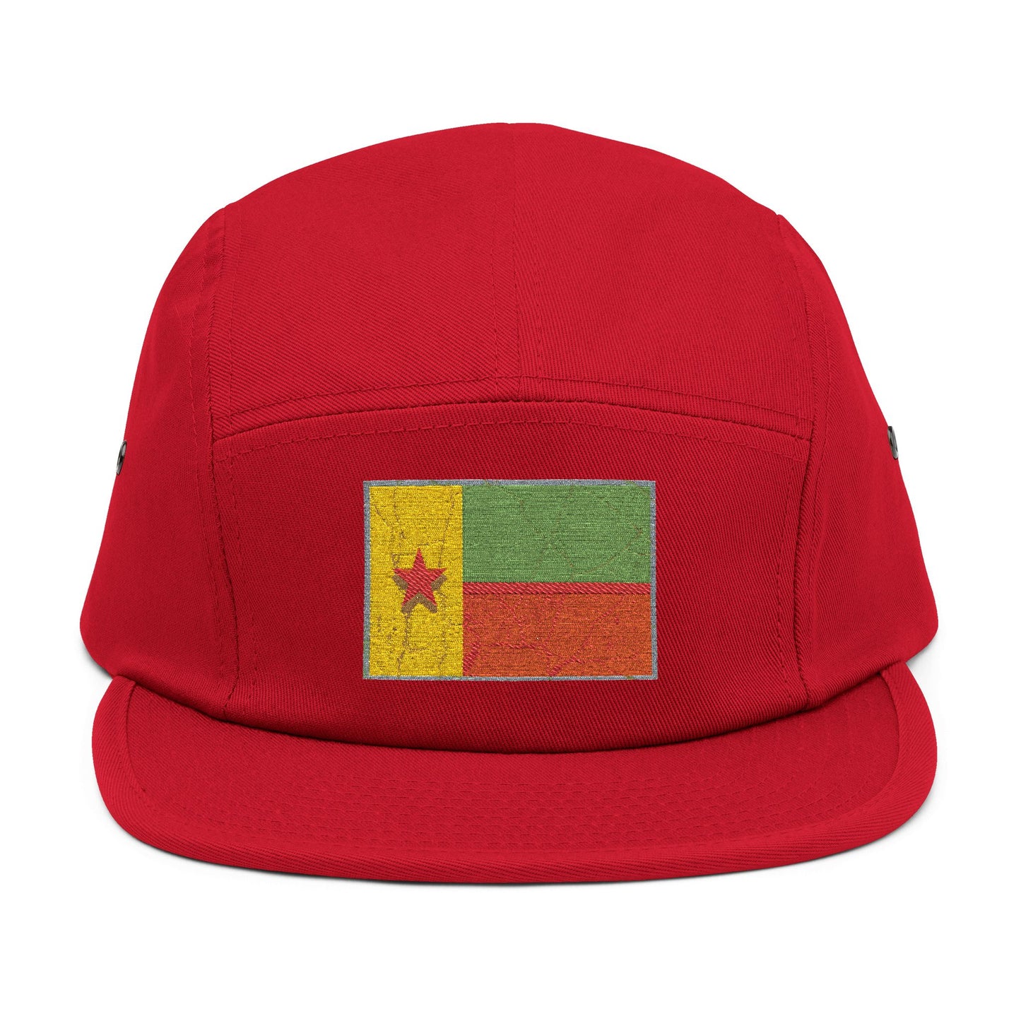 Embroidered 5 Panel Cap - Celebrate Cameroon Pride with Flag Design