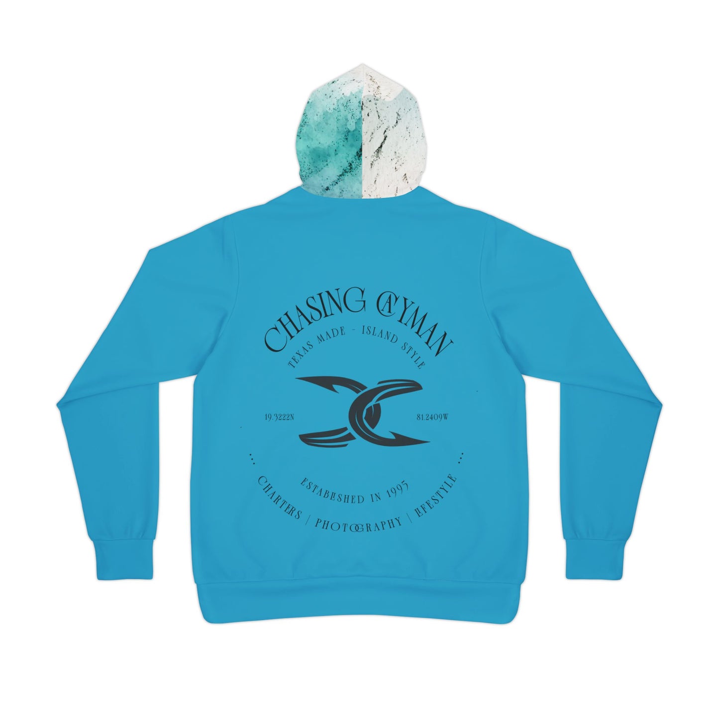 Hoodie | Turq & Caribbean Time Accents | Branded