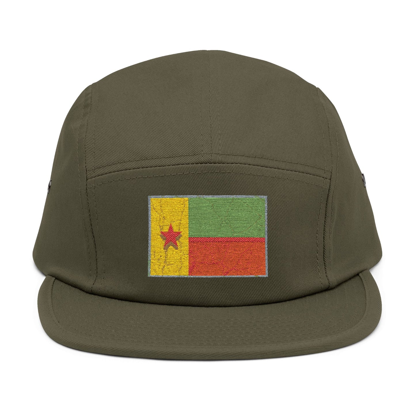 Embroidered 5 Panel Cap - Celebrate Cameroon Pride with Flag Design