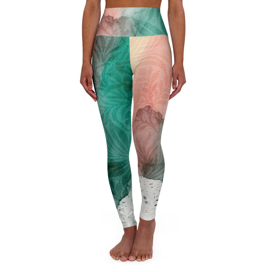 High Waisted Leggings - Full On Floral