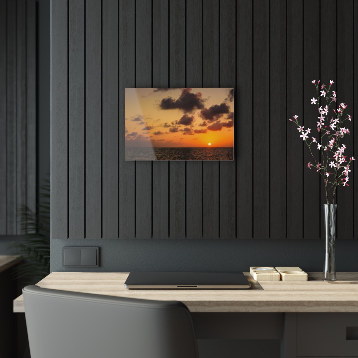 Acrylic Wall Art - Orange Peel Sunset, West Side - Grand Cayman